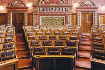 Bild mit Link zum virtuellen Rundgang im Grossratssaal
